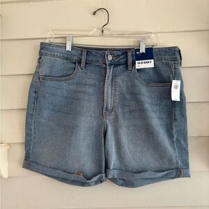 Old Navy High Rise WOW Denim Jean Shorts Size 14 New (NWT)